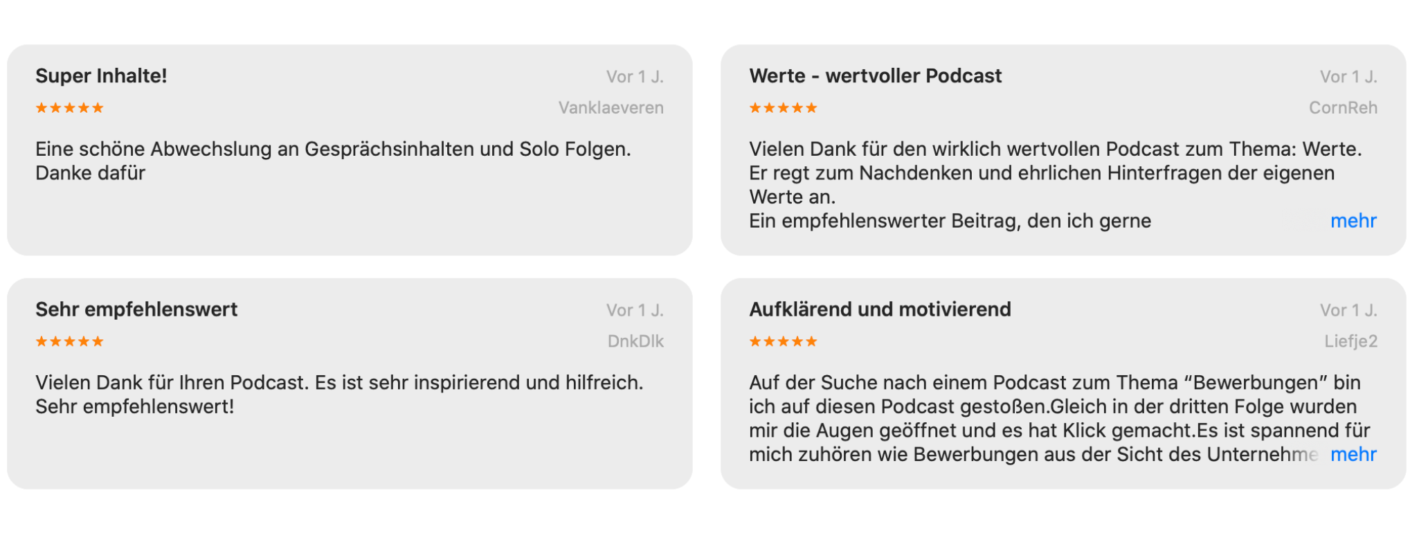 Podcast Bewertung iTunes