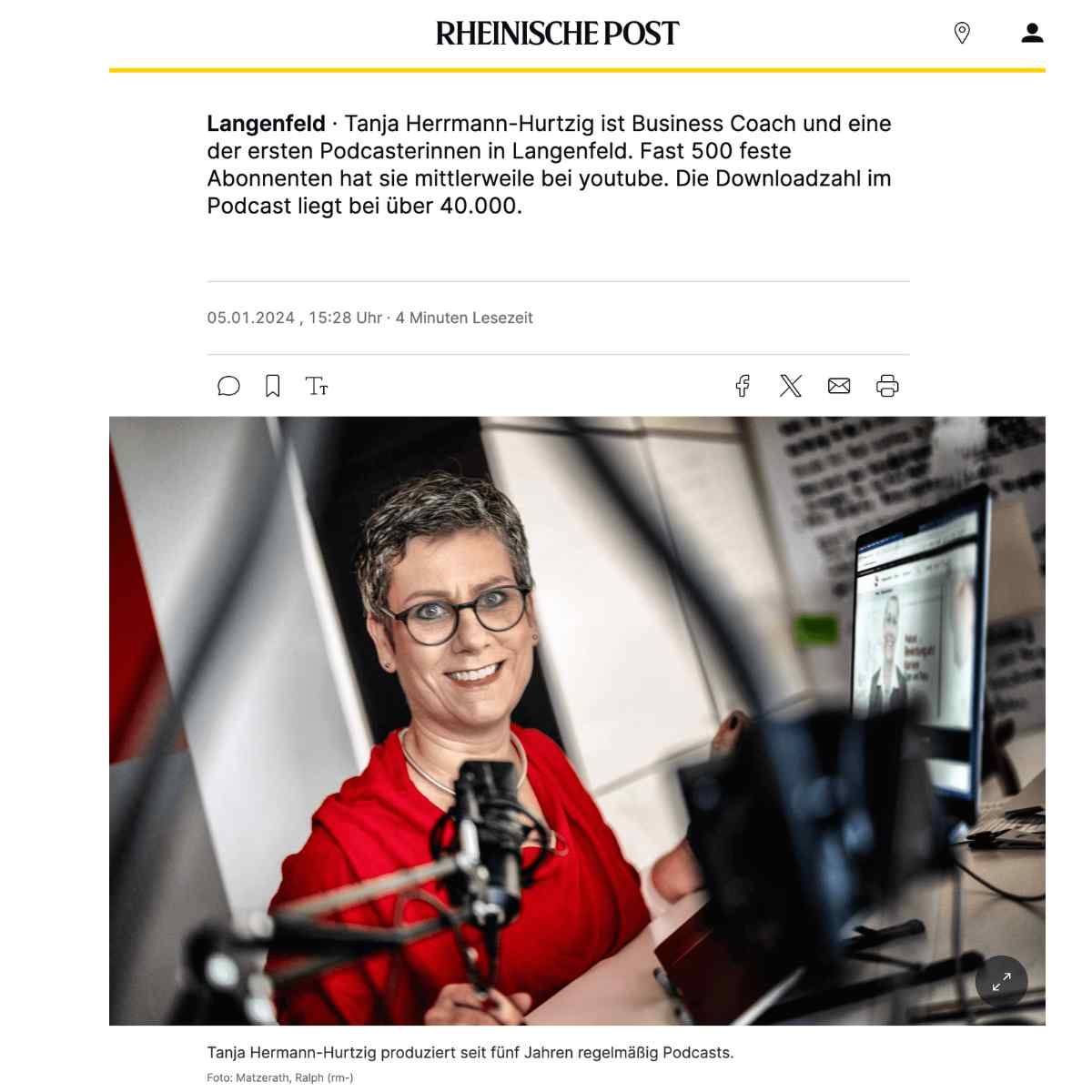Rheinische Post Tanja Herrmann-Hurtzig Podcast Bewerbung und Karriere