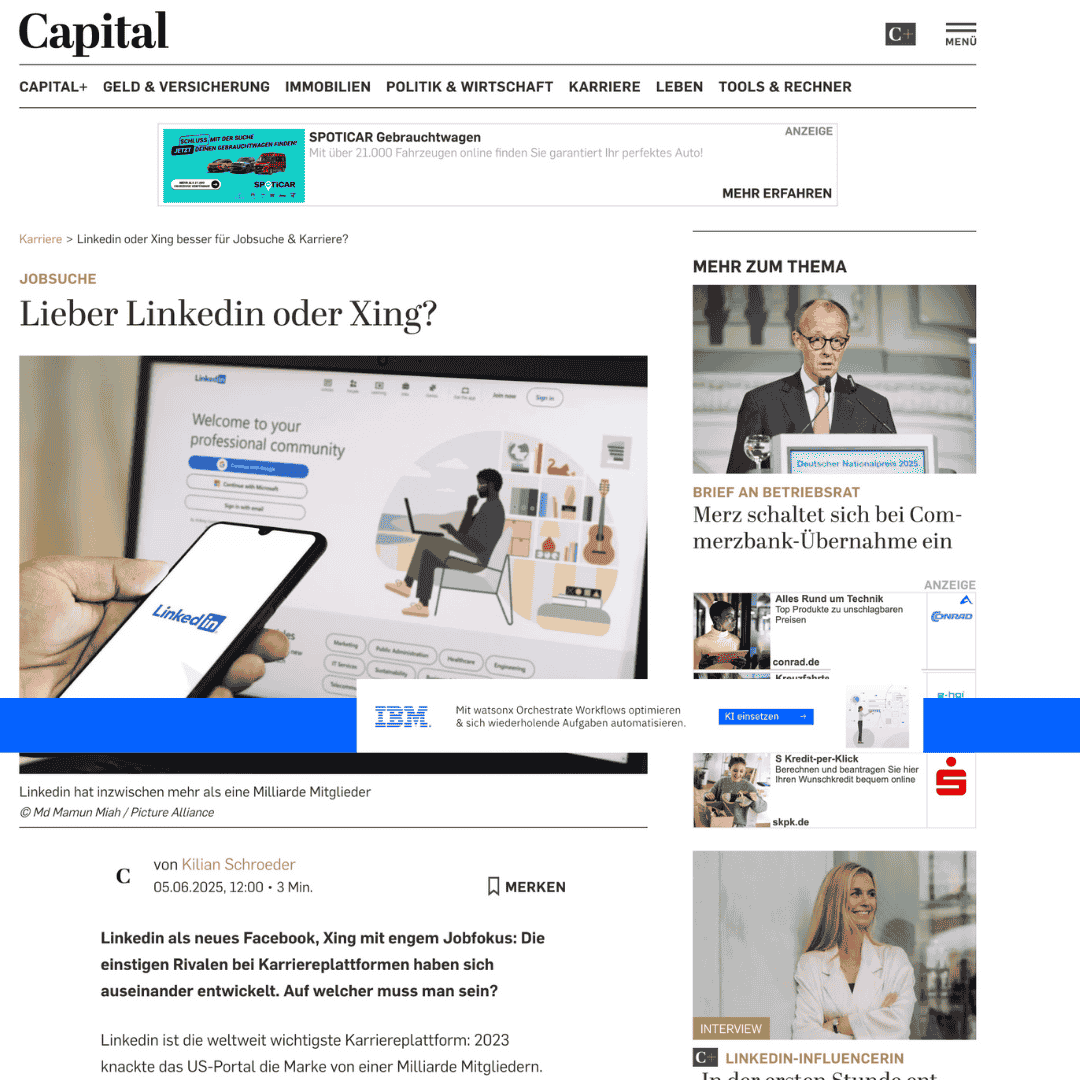 Capital: Lieber LinkedIn oder XING