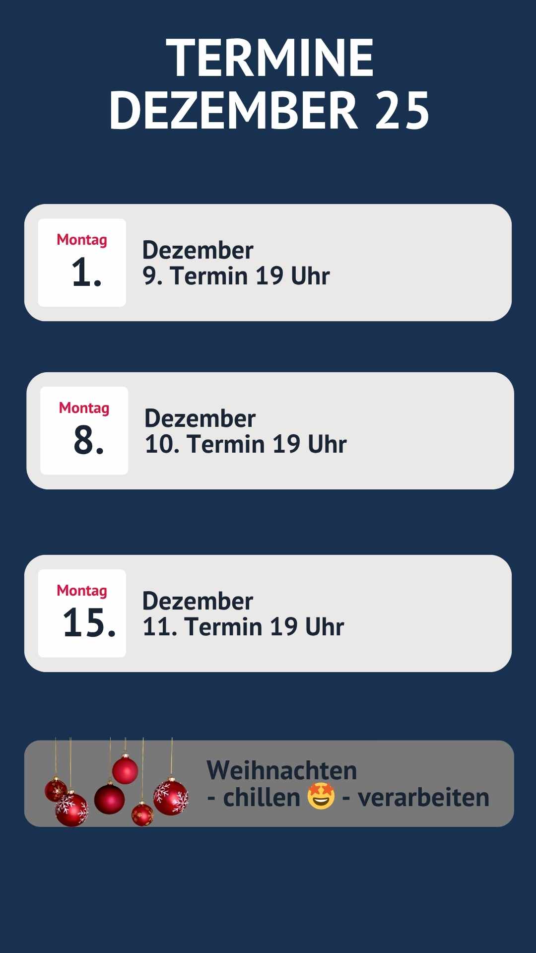 Dezember 25 NEXT STEP Termine NEXT STEP MENTORING Programm Richtiger Job