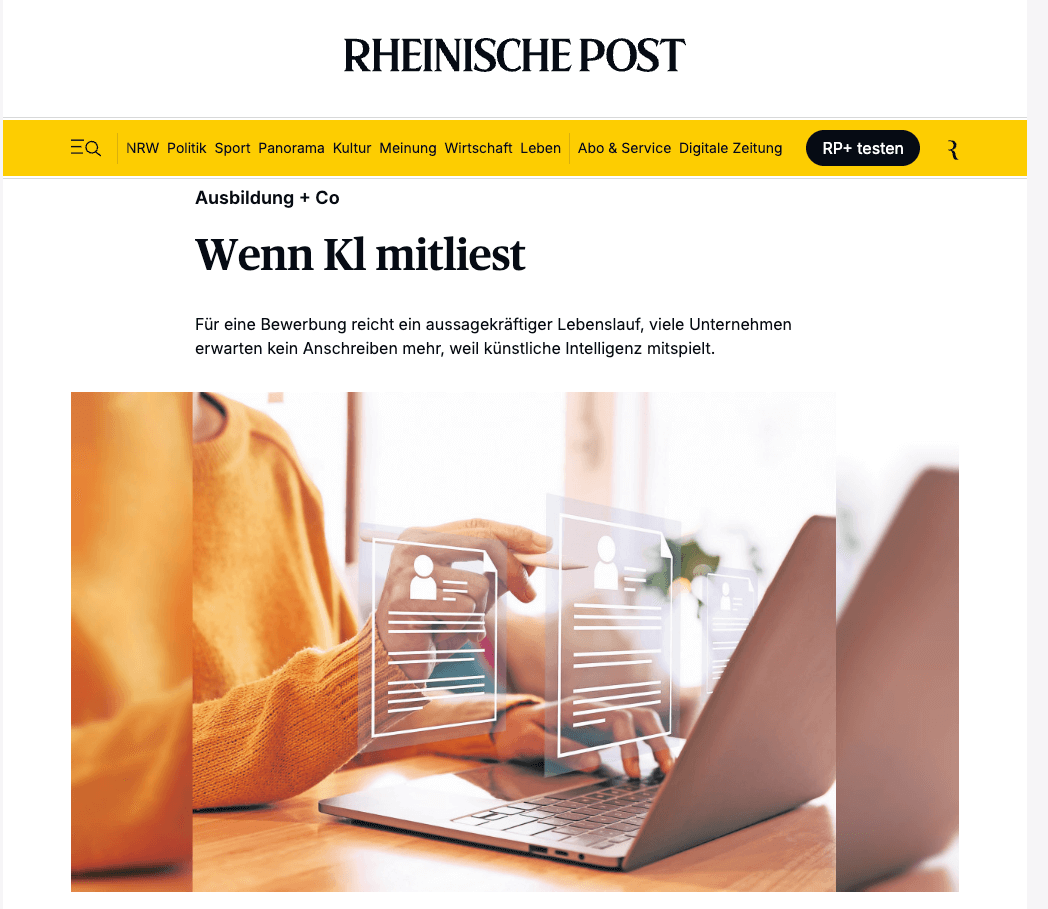 Rheinische Post Wenn die KI mitliest Karriere-Kompass